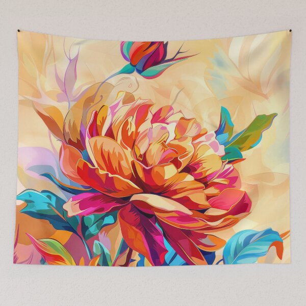 Item preview, Abstract Colorful Roses Painting designed and sold by MargaretWiktor.