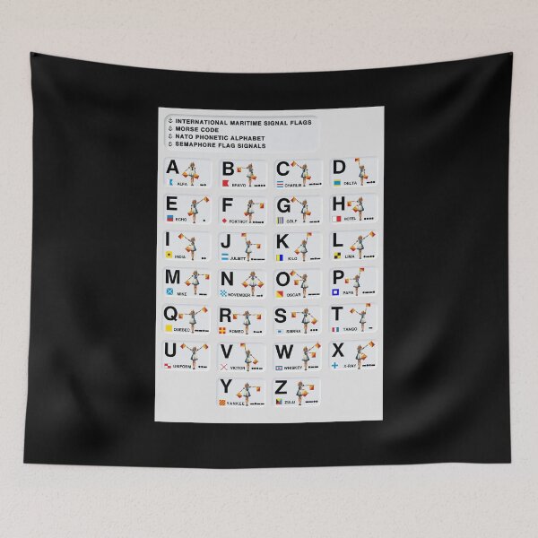 Item preview, Sailor Girl Semaphore Flag Signals, Maritime Signal Flags, Morse Code, Nato Phonetic Alphabet   designed and sold by SHELOPS.