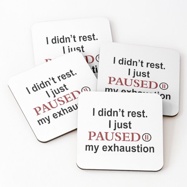 Item preview, I Didn’t Rest I Just Paused My Exhaustion – Burnout Quote Sticker, Emotional Exhaustion, Mental Health Aesthetic designed and sold by MadCatDesign77.