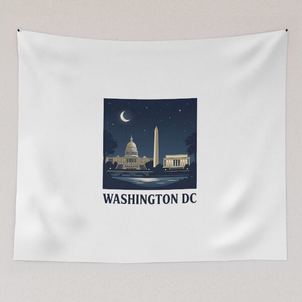 Item preview, Washington DC Minimalist Night Sky Capitol Skyline designed and sold by Fenay Designs.