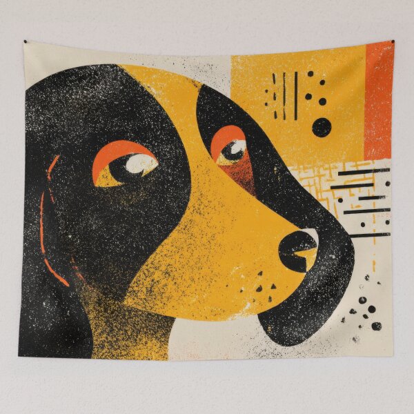Item preview, Dog with colorful background design designed and sold by anytka.