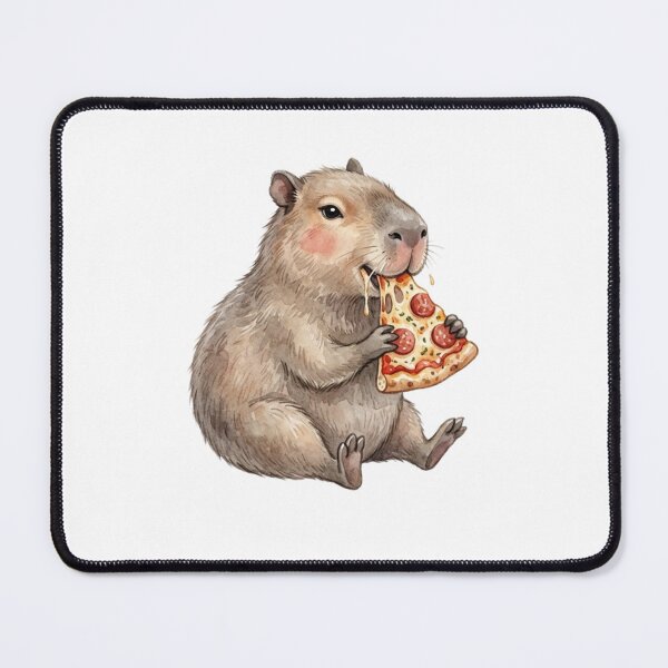 Item preview, Cute Capybara Eating Pizza designed and sold by SOUFIANE1991.