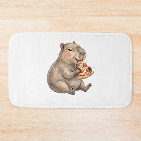 Item preview, Cute Capybara Eating Pizza designed and sold by SOUFIANE1991.