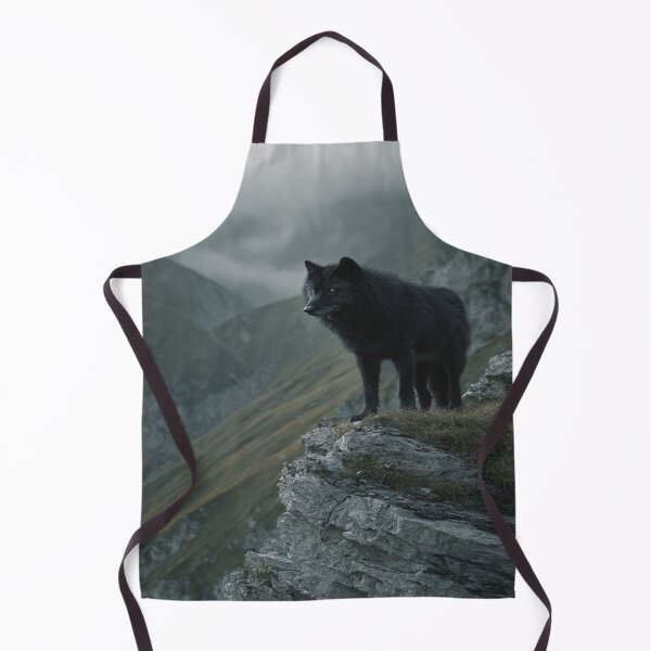 Item preview, Majestic Black Wolf Mountain Wilderness designed and sold by NicolasGlowArt.
