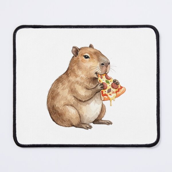 Item preview, Cute Capybara Eating Pizza designed and sold by SOUFIANE1991.