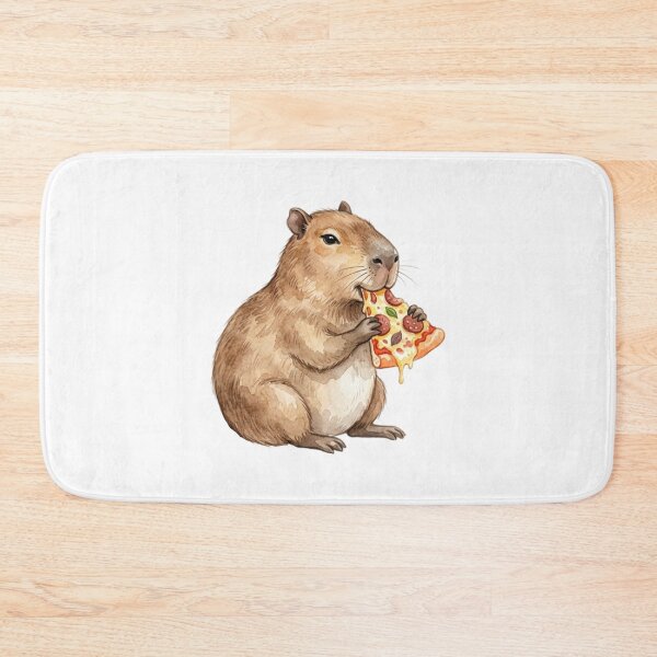 Item preview, Cute Capybara Eating Pizza designed and sold by SOUFIANE1991.