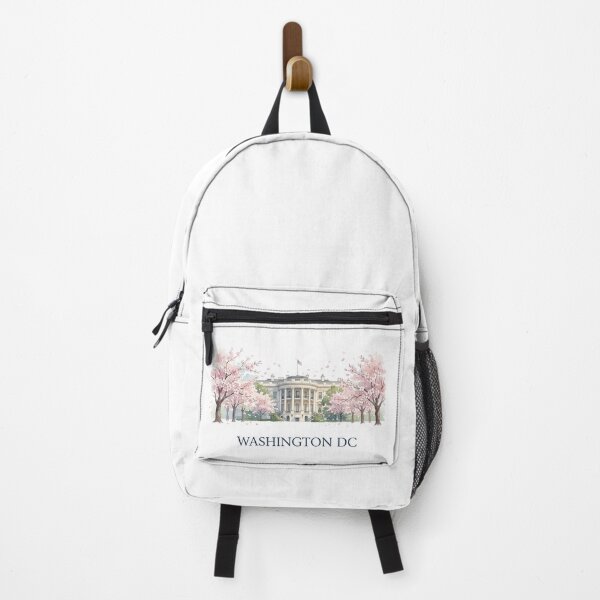 Item preview, Washington DC Watercolor White House Cherry Blossom designed and sold by Fenay Designs.