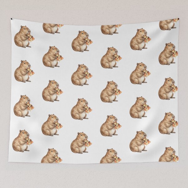 Item preview, Cute Capybara Eating Pizza designed and sold by SOUFIANE1991.
