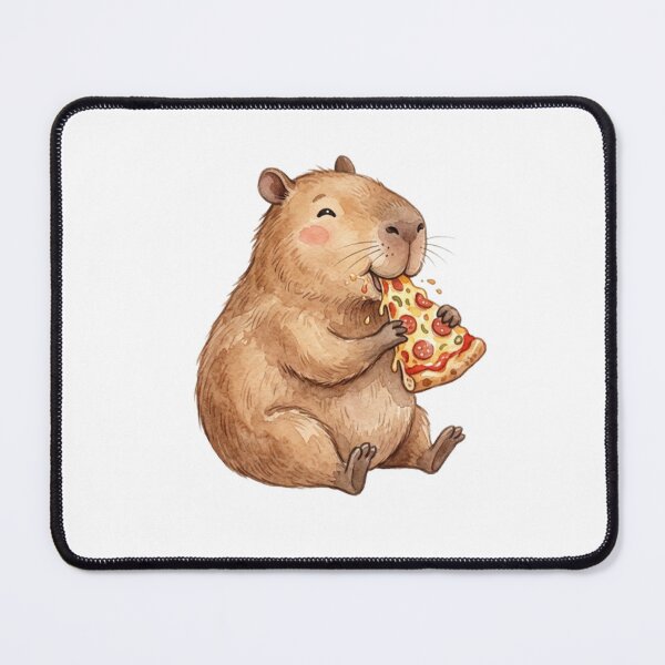 Item preview, Cute Capybara Eating Pizza designed and sold by SOUFIANE1991.
