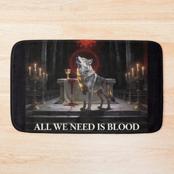 Item preview, Wolf Proclaims Dark Sacred Blood Rite at Altar designed and sold by GeoWhimsy Studio.