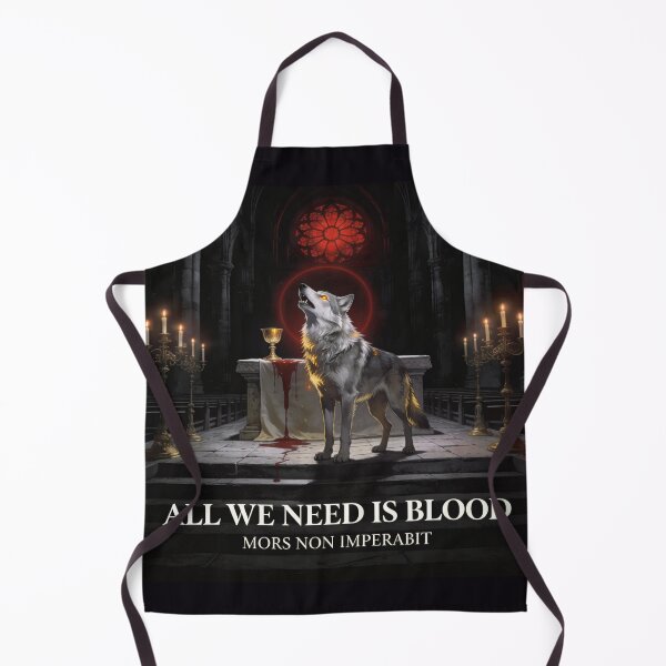 Item preview, Wolf Proclaims Dark Sacred Blood Rite at Altar designed and sold by GeoWhimsy Studio.