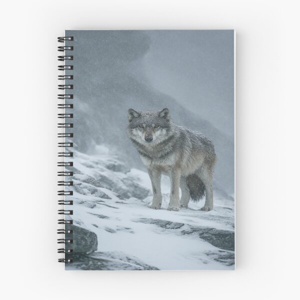 Item preview, Majestic Gray Wolf in Winter Snow Wilderness designed and sold by NicolasGlowArt.