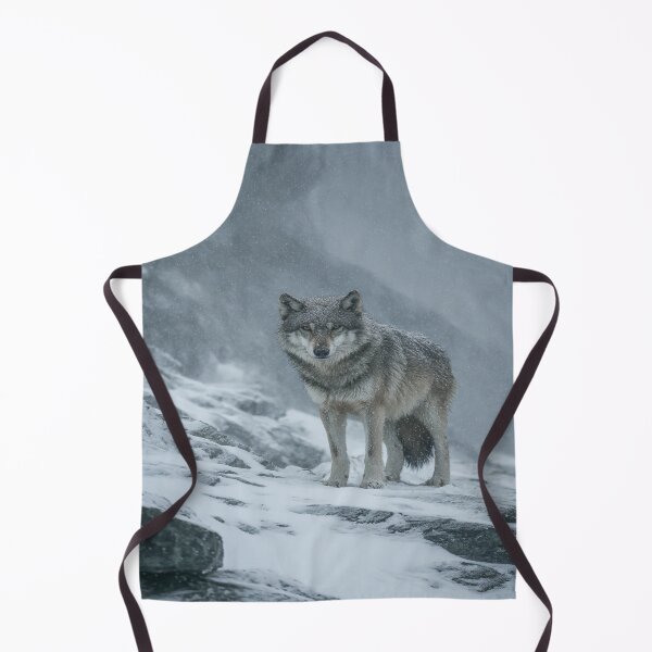 Item preview, Majestic Gray Wolf in Winter Snow Wilderness designed and sold by NicolasGlowArt.