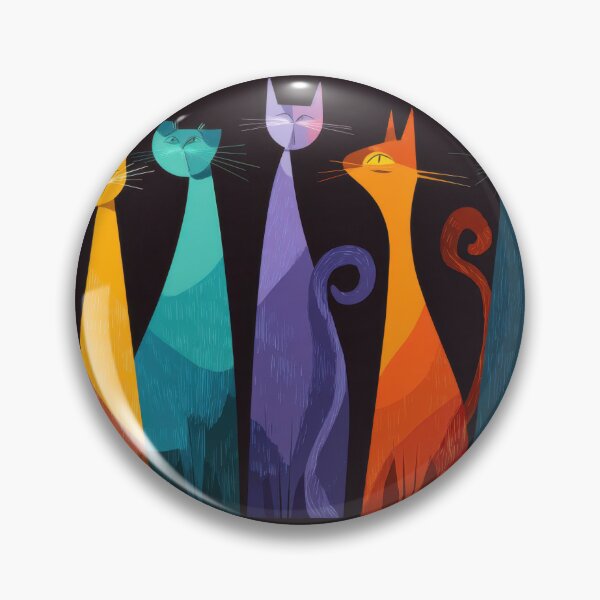 Item preview, Colorful cats standing in a row designed and sold by anytka.