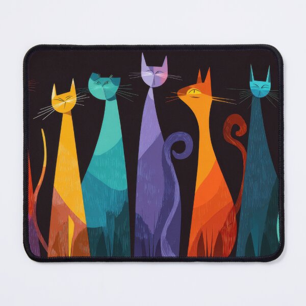 Item preview, Colorful cats standing in a row designed and sold by anytka.