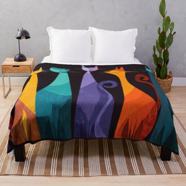 Item preview, Colorful cats standing in a row designed and sold by anytka.