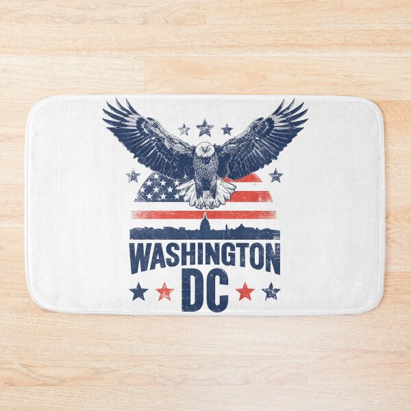 Item preview, Washington DC Distressed Eagle Flag Patriotic Skyline designed and sold by Fenay Designs.