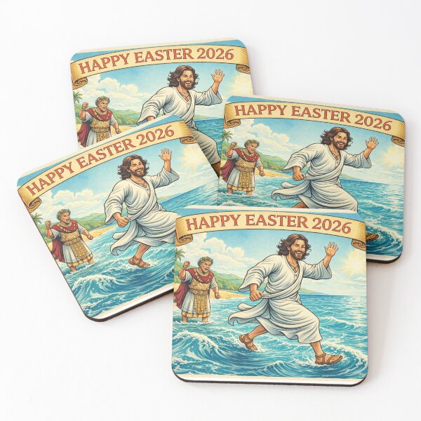 Item preview, Funny Easter 2026 – Jesus Walking on Water Roman Soldier Humor Poster designed and sold by Gabmod14.