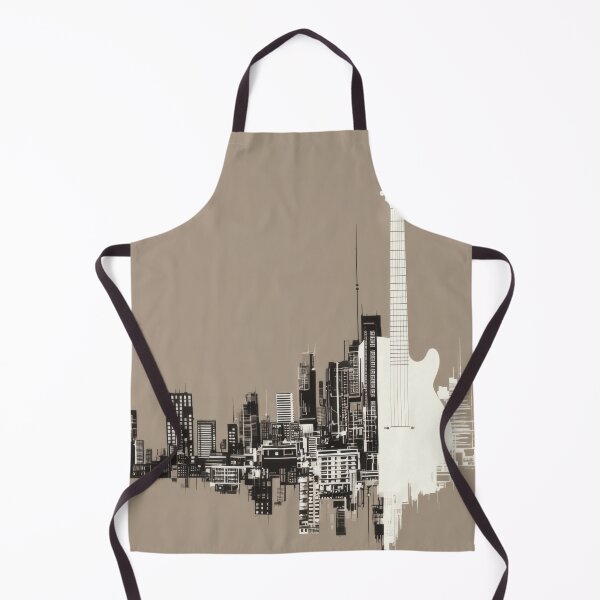 Item preview, City skyline with a guitar shape designed and sold by anytka.