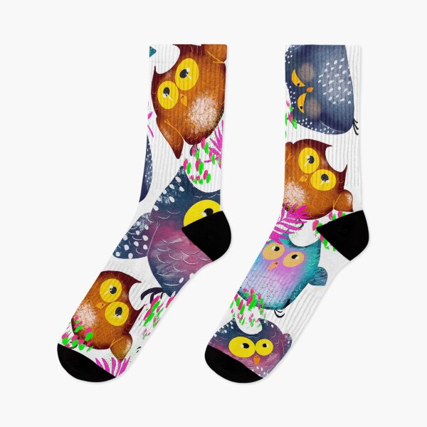 Item preview, Colorful Owl Pattern designed and sold by IvysCreativityHouse.