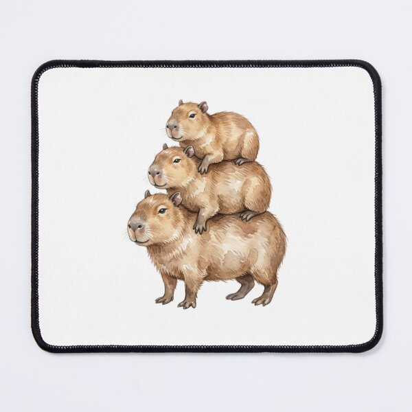 Item preview, Cute Capybara Family Stack designed and sold by SOUFIANE1991.