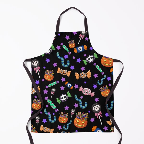 Item preview, Cute Halloween Candy Pattern  Spooky Sweets, Pumpkins, Skulls & Worms Seamless Design designed and sold by TheGentleGhoul.