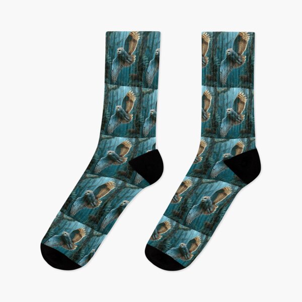 Item preview, Forest Flight Owl – Silent Wings in Blue Woods designed and sold by Erika Kaisersot.