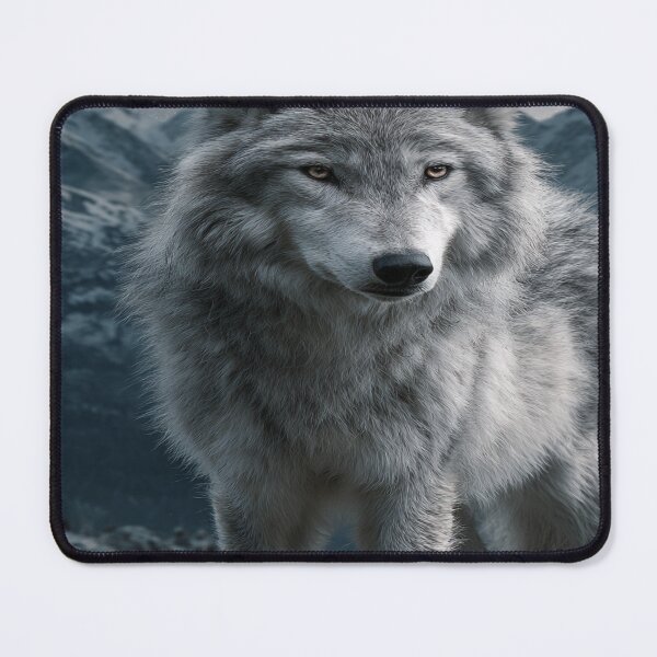 Item preview, Majestic Gray Wolf Starry Night Mountains designed and sold by NicolasGlowArt.