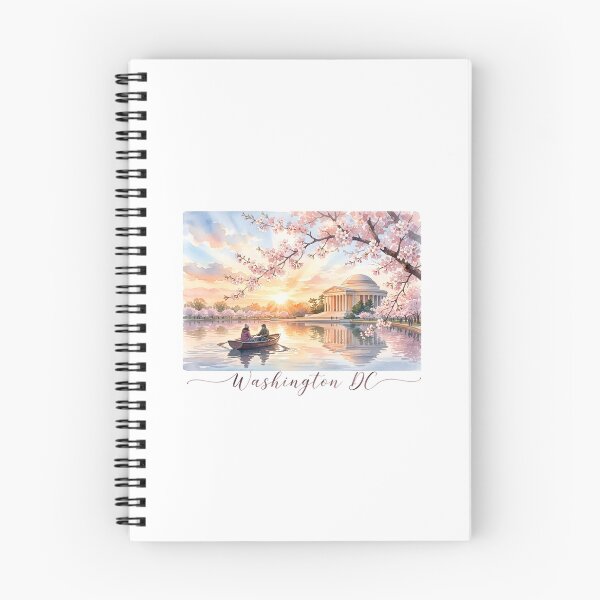 Item preview, Washington DC Watercolor Cherry Blossom Memorial Rowboat designed and sold by Fenay Designs.