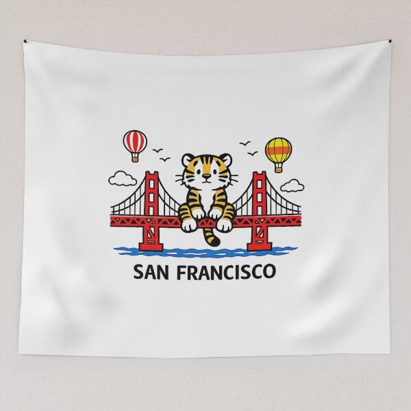 Item preview, San Francisco Cat Golden Gate Bridge Animal Lover designed and sold by gear-posters.