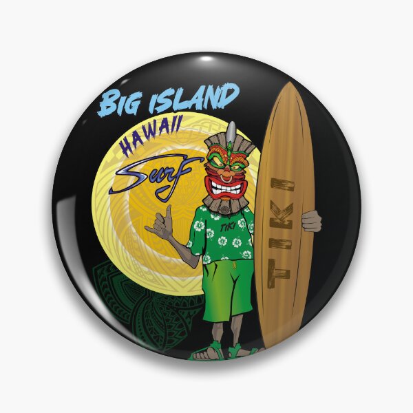 Item preview, Big Island Hawaii Tiki Surf vintage surfboard designed and sold by studioss76.