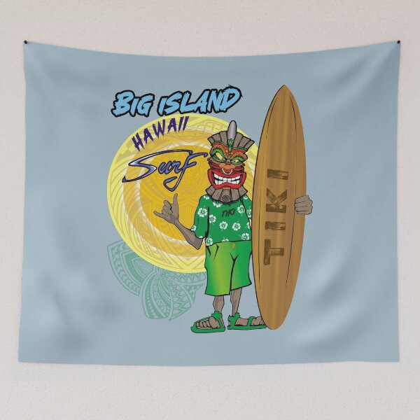 Item preview, Big Island Hawaii Tiki Surf vintage surfboard designed and sold by studioss76.
