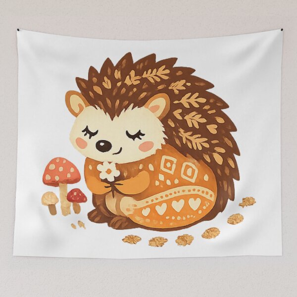 Artikelvorschau, Niedlicher Boho-Igel – Kawaii-Waldfreund entworfen und verkauft von myforestfog.