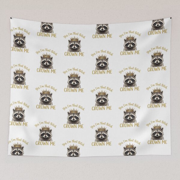 Item preview, Crown Raccoon “Queen Vibes” designed and sold by vibes-studio1.