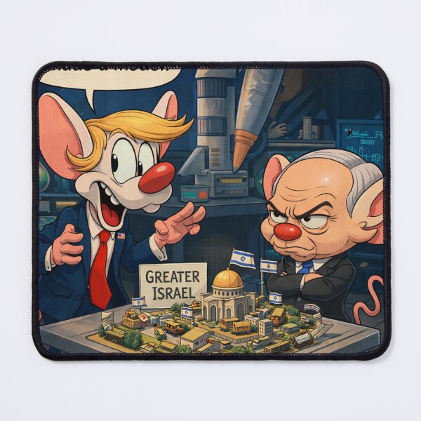 Item preview, Pinky and The Brain Trump Netanyahu 90s Cartoon Mashup designed and sold by Resilient Roots Customs Oakland.