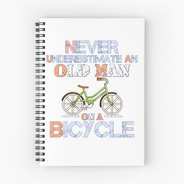 Item preview, Never Underestimate An Old Man On A Bicycle - Funny Cycling Quote Art Print designed and sold by DesignArtist.ia.