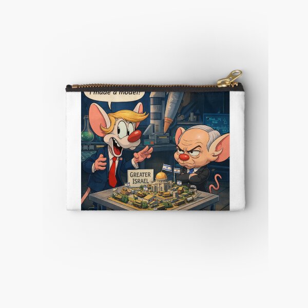 Item preview, Pinky and The Brain Trump Netanyahu 90s Cartoon Mashup designed and sold by Resilient Roots Customs Oakland.