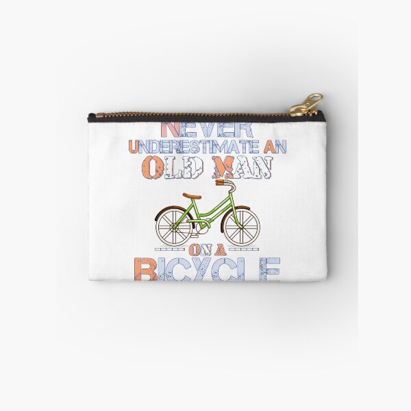 Item preview, Never Underestimate An Old Man On A Bicycle - Funny Cycling Quote Art Print designed and sold by DesignArtist.ia.