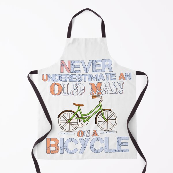 Item preview, Never Underestimate An Old Man On A Bicycle - Funny Cycling Quote Art Print designed and sold by DesignArtist.ia.