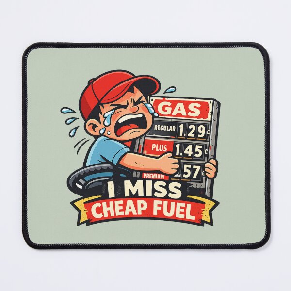 Item preview, I Miss Cheap Fuel - Funny Crying Driver Cartoon | Petrol Price Meme Sticker designed and sold by PopCulturePixel.
