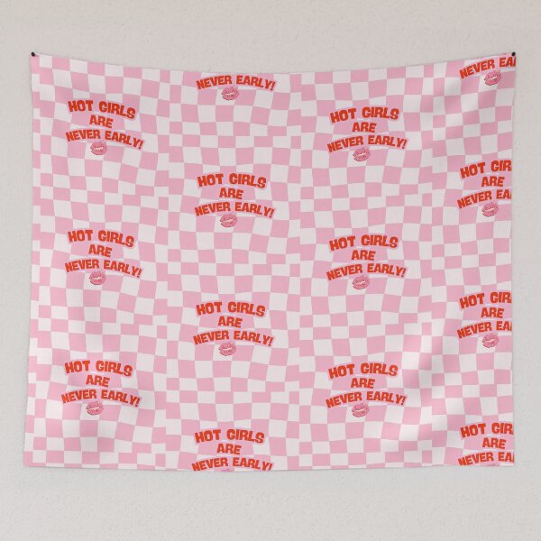 Item preview, Hot Girls Are Never Early II – Pink Y2K Aesthetic Sticker designed and sold by ZeloraArt.