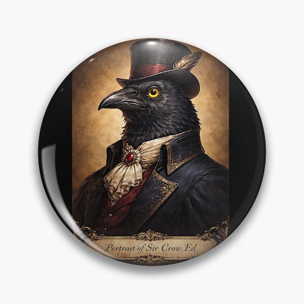 Item preview, Portrait of 'Sir Crow Ed' the very busy designed and sold by NubesDesignCH.