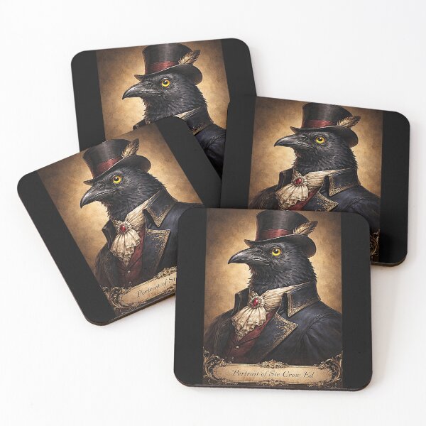 Item preview, Portrait of 'Sir Crow Ed' the very busy designed and sold by NubesDesignCH.