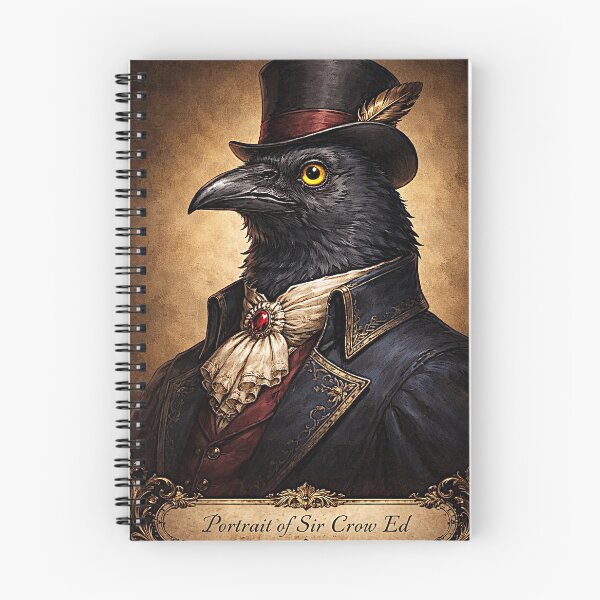 Item preview, Portrait of 'Sir Crow Ed' the very busy designed and sold by NubesDesignCH.