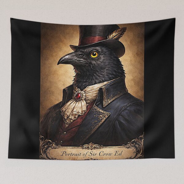 Item preview, Portrait of 'Sir Crow Ed' the very busy designed and sold by NubesDesignCH.