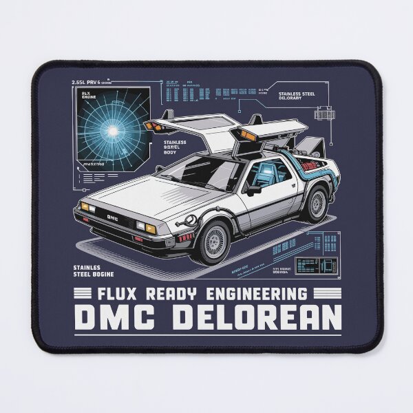 Item preview, Vintage Classic Car Delorean DMC Flux designed and sold by PrintCarClub.