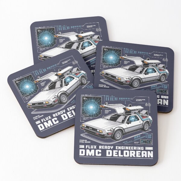 Item preview, Vintage Classic Car Delorean DMC Flux designed and sold by PrintCarClub.
