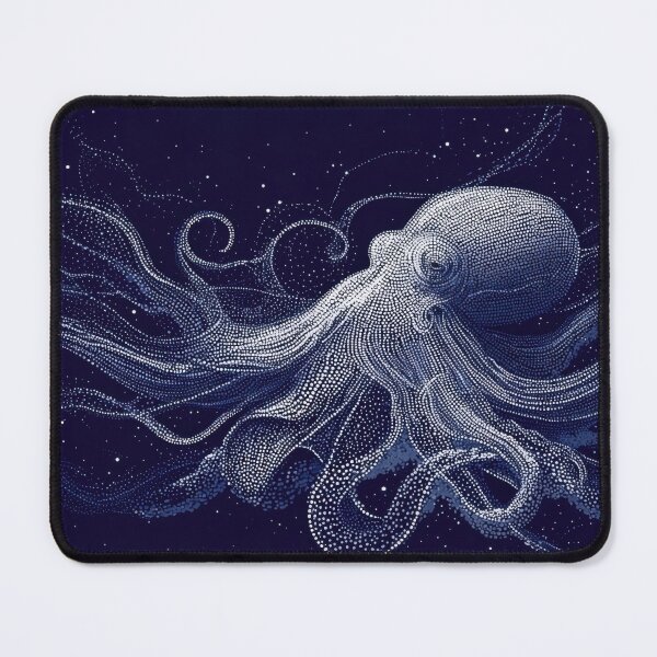 Item preview, Octopus swims in dark water designed and sold by anytka.