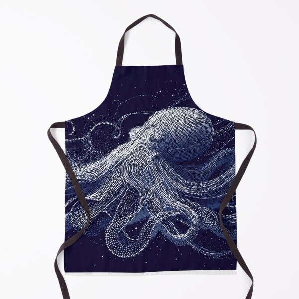 Item preview, Octopus swims in dark water designed and sold by anytka.