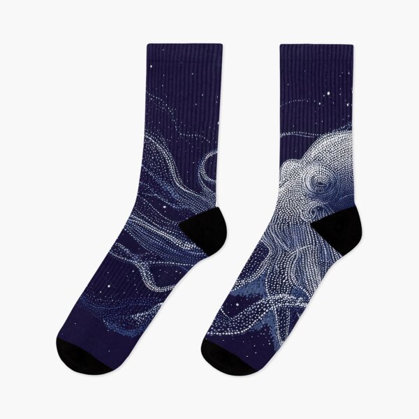 Item preview, Octopus swims in dark water designed and sold by anytka.
